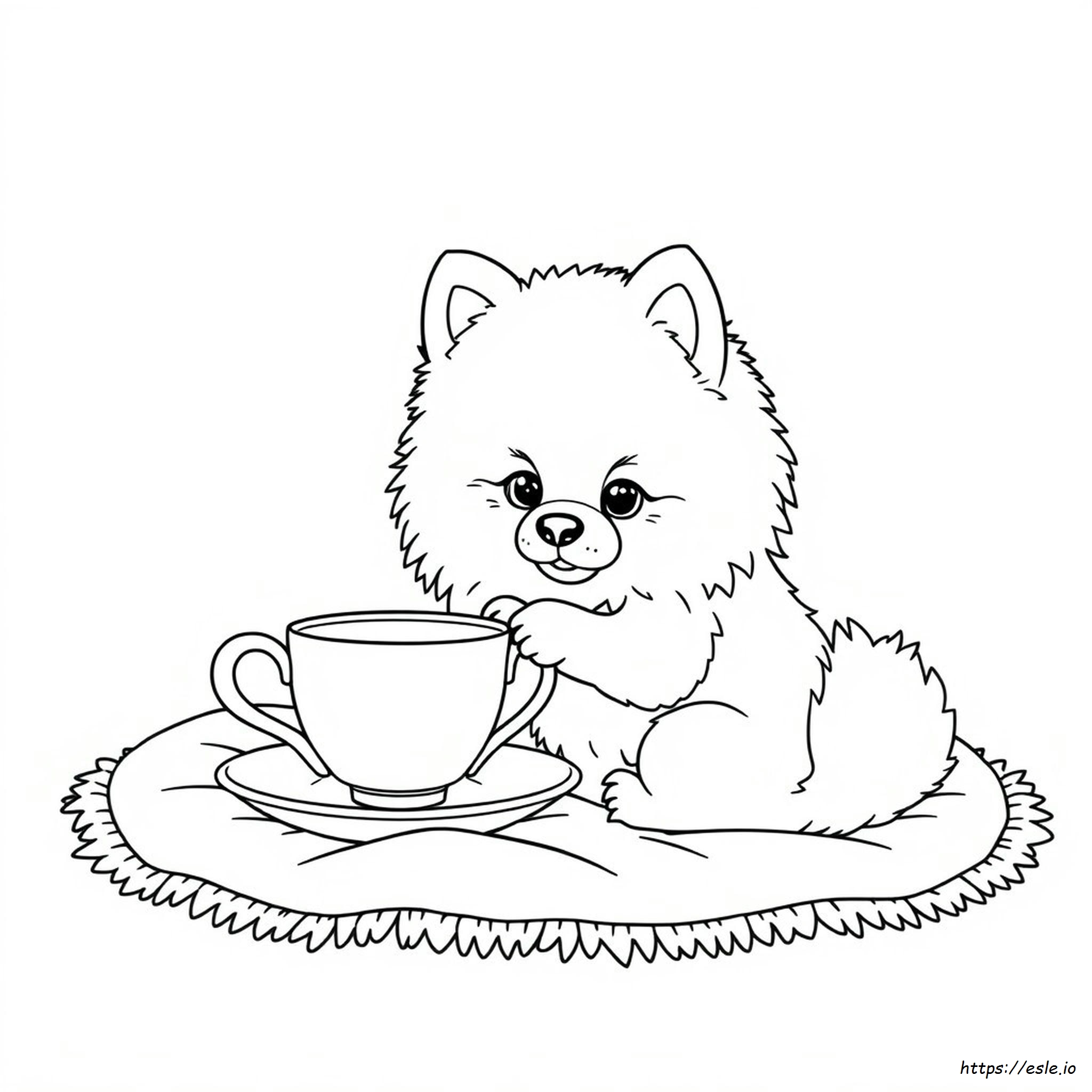 Teacup Pomeranian Coloring Pages