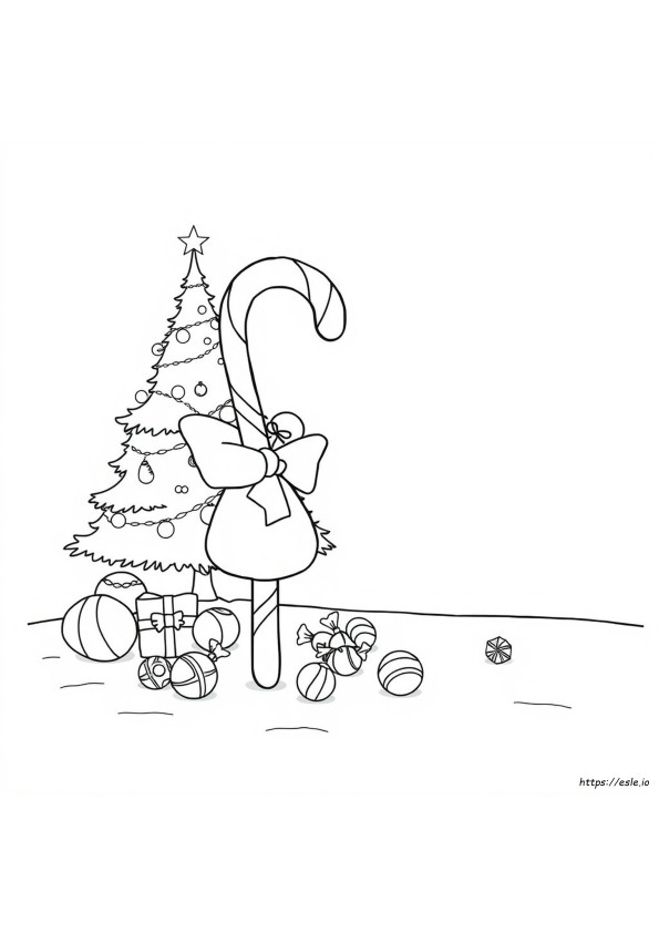 Legend Of The Candy Cane Coloring Page