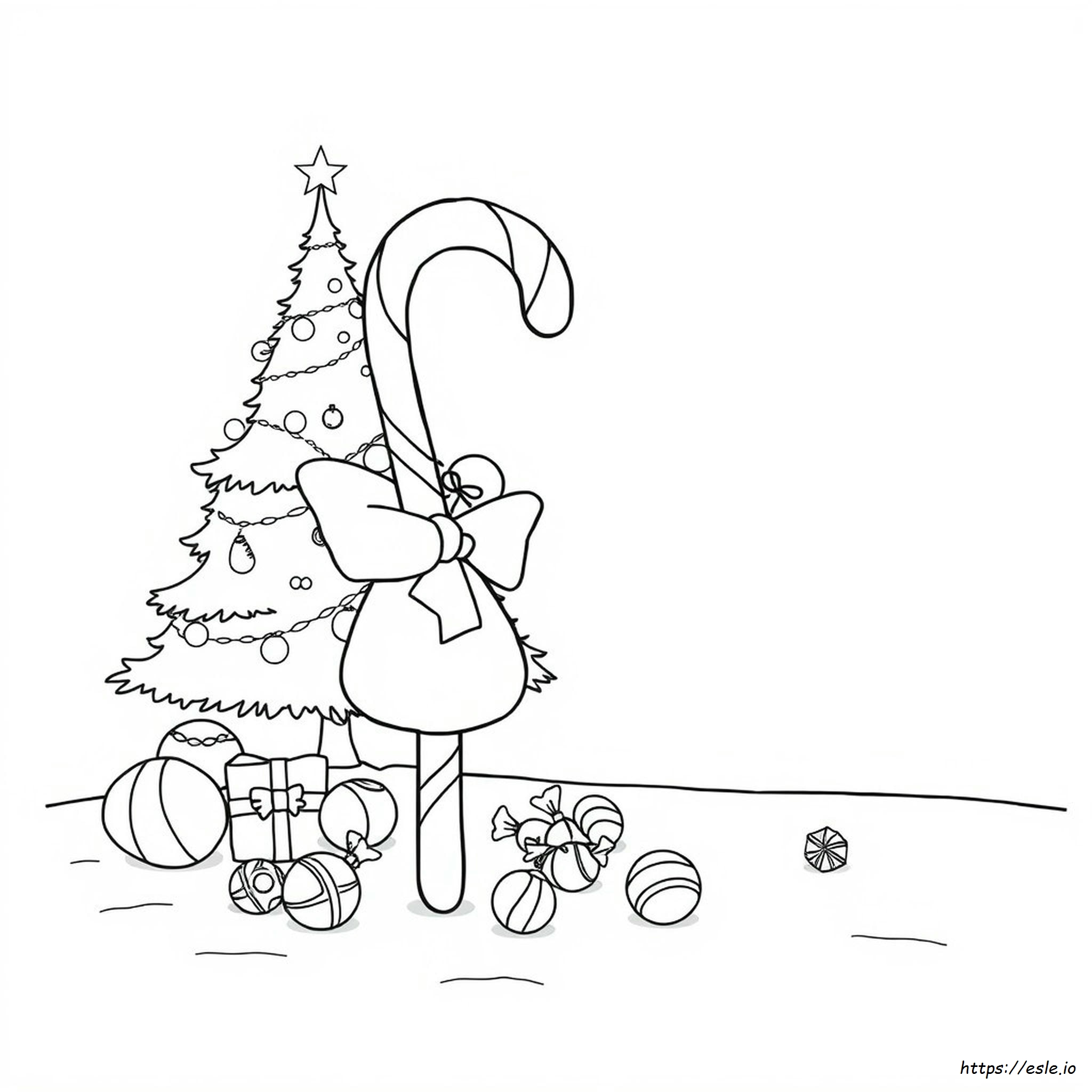 Legend Of The Candy Cane Coloring Page - Free Printable