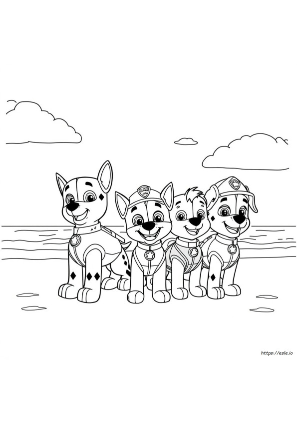 Paw Patrol Mighty Pups Coloring