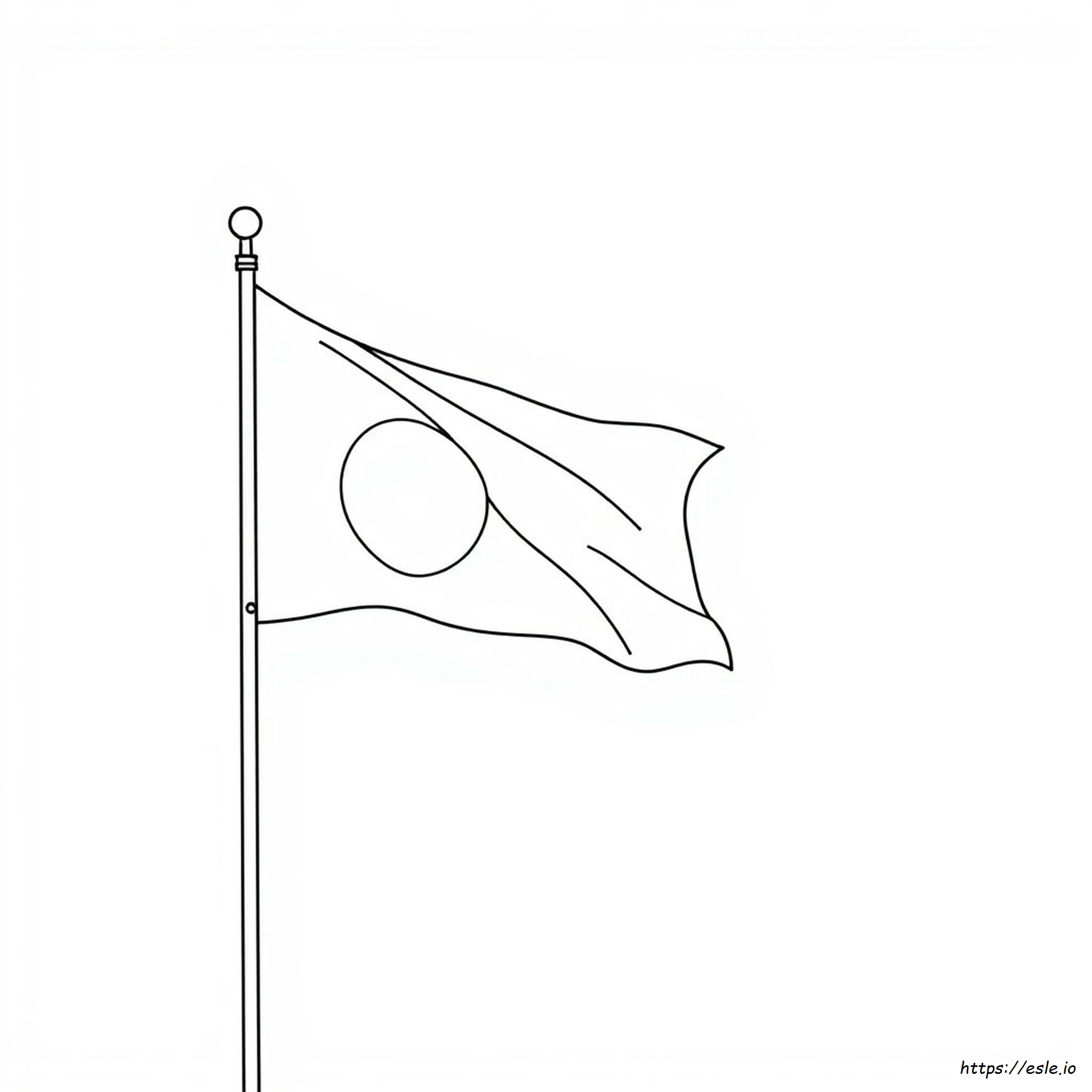 Flag Of Bangladesh Coloring Page