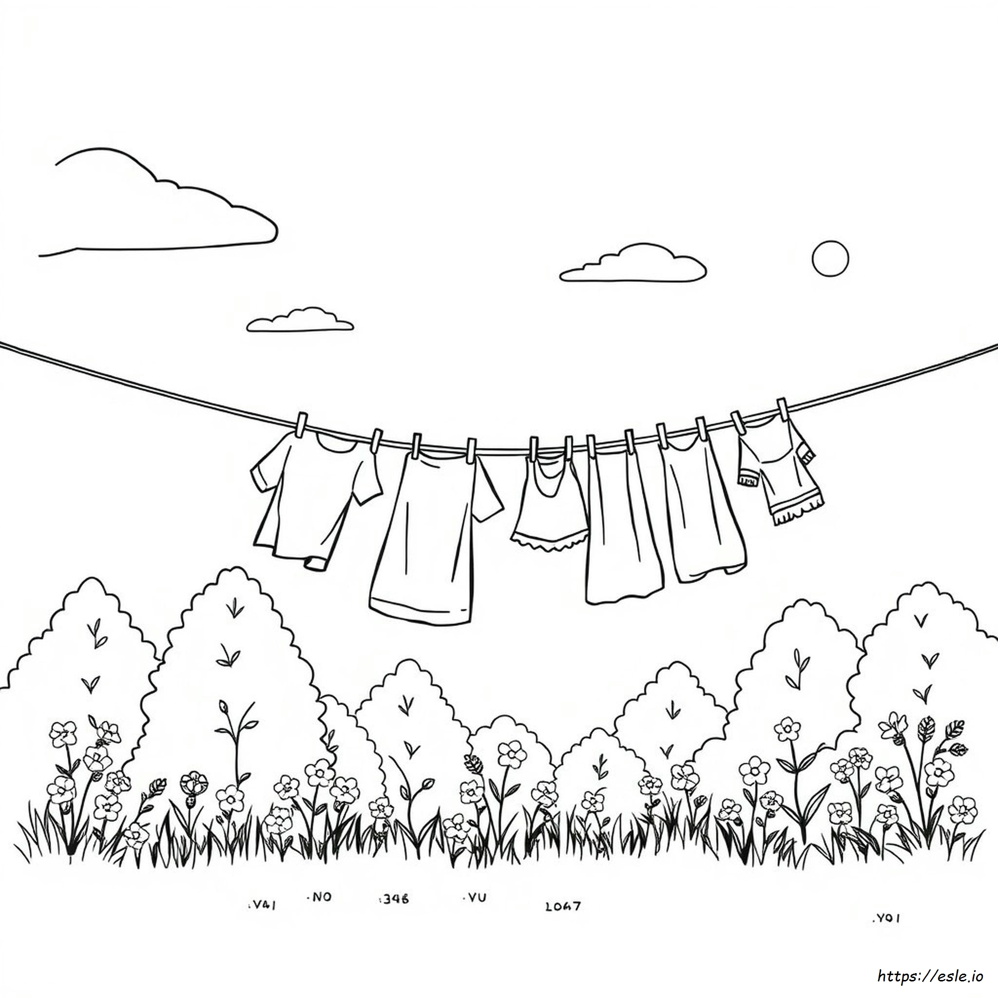 Printable Clothesline Coloring Pages