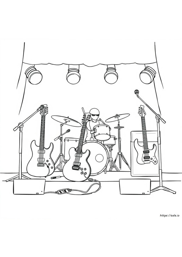Rock Band Colouring Pages