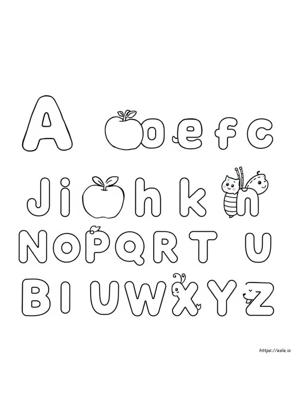 Preschool A To Z Alphabet Coloring Pages
