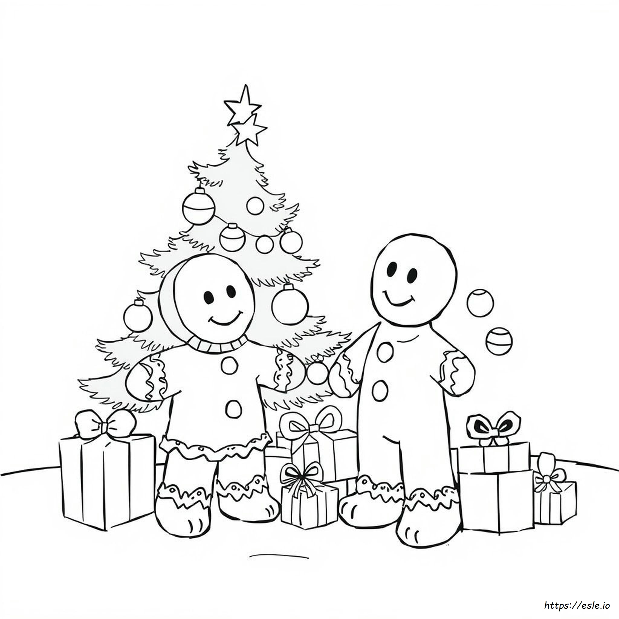 Christmas Gingerbread Man Coloring Page