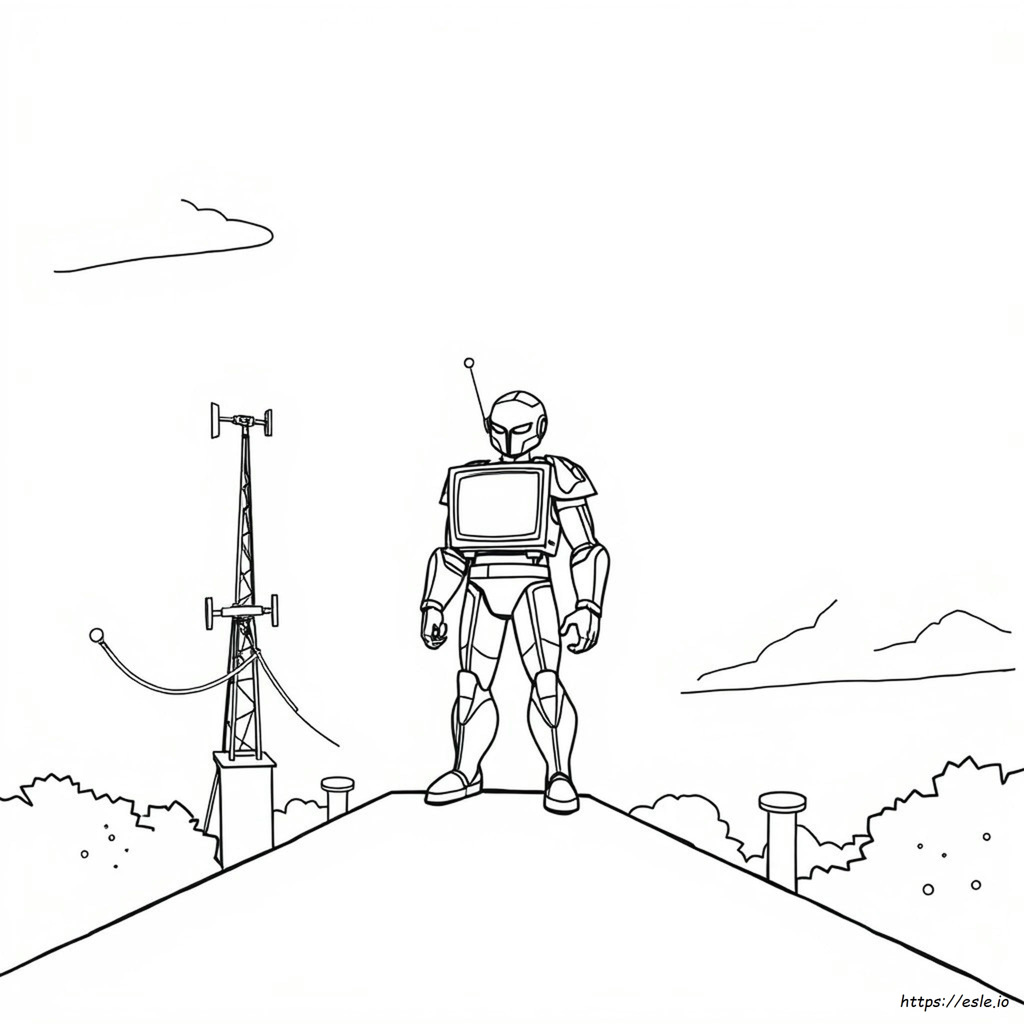 Desenho Para Colorir Do Titan Tv Man Power Up