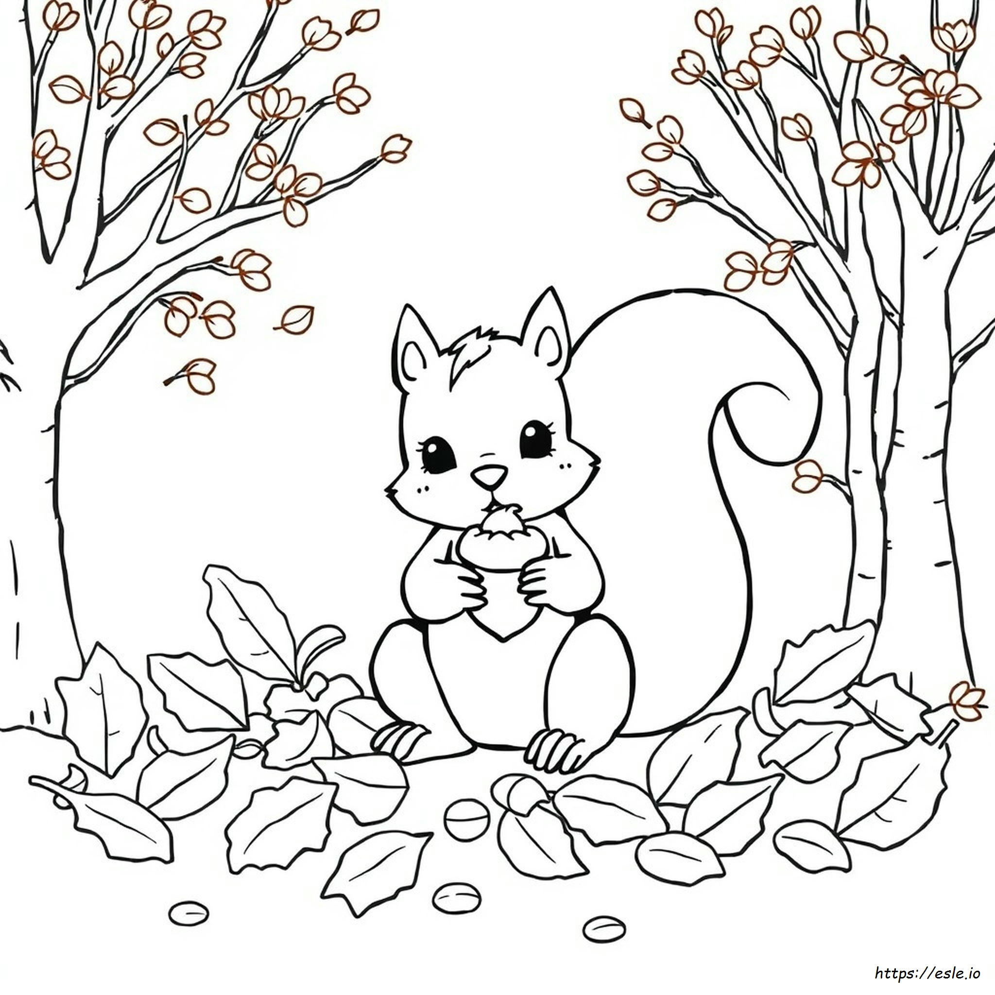 Cute Autumn Coloring Pages