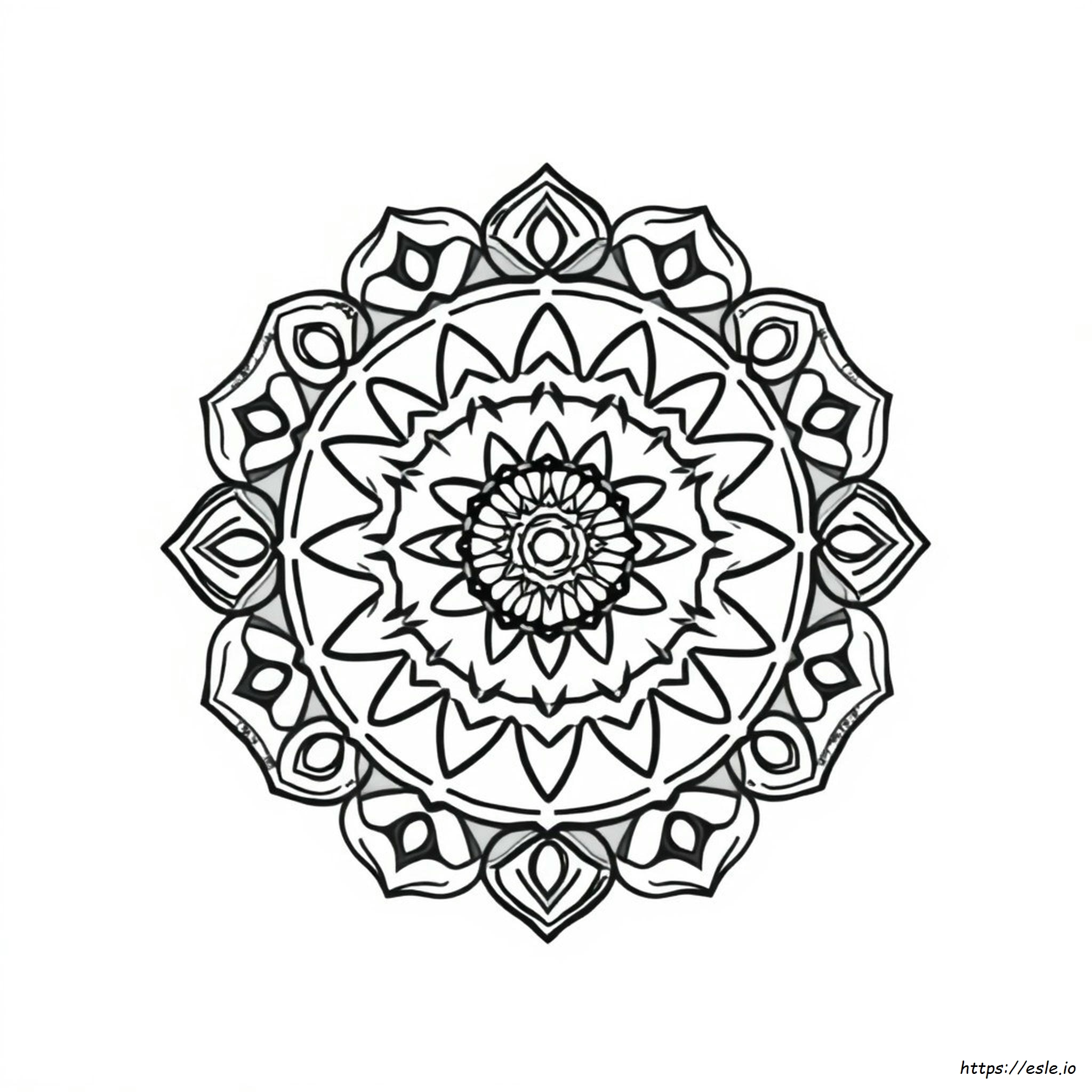 Gambar Mewarnai Mandala Kecil