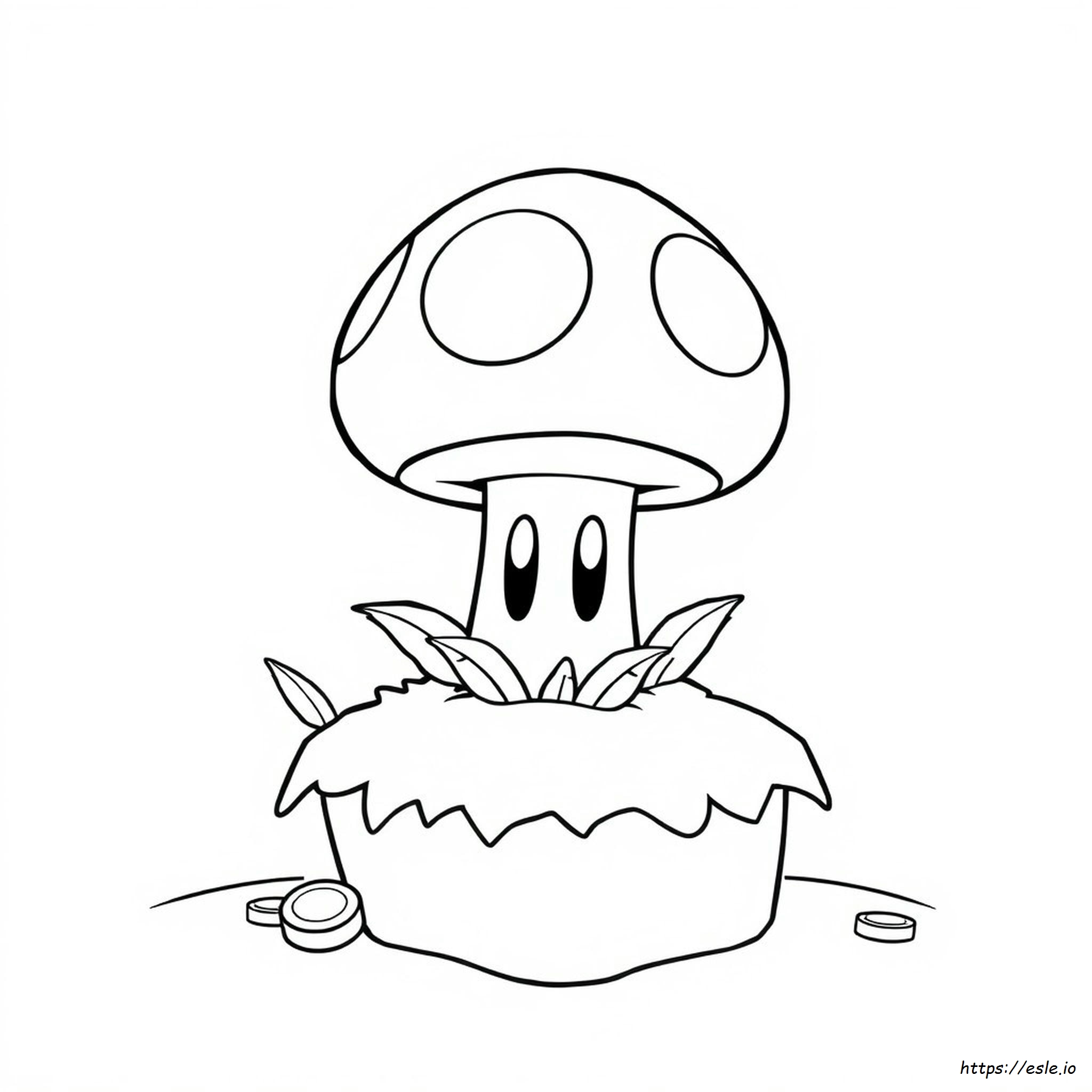 Super Mario Mushroom Coloring Pages