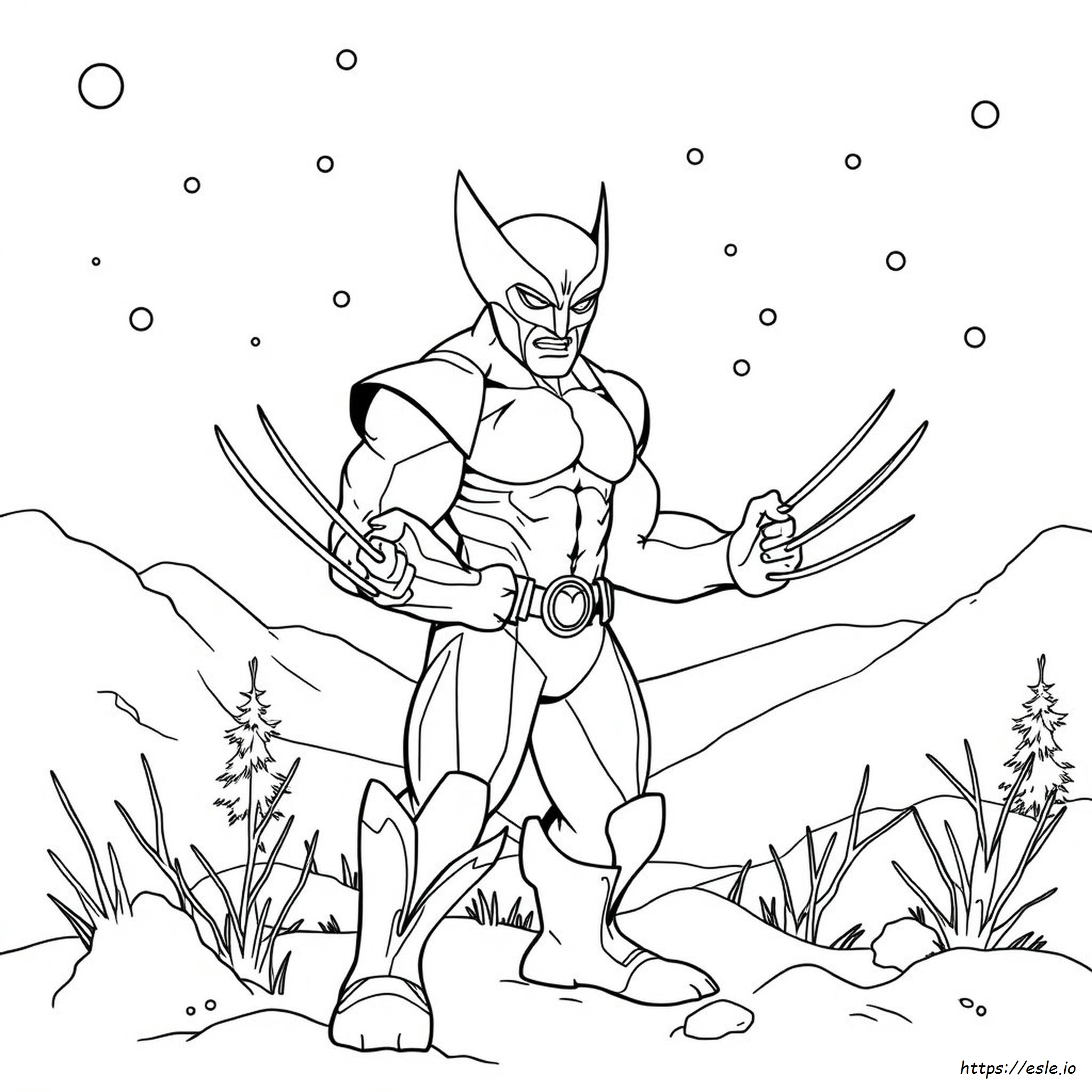 Gambar Mewarnai Wolverine