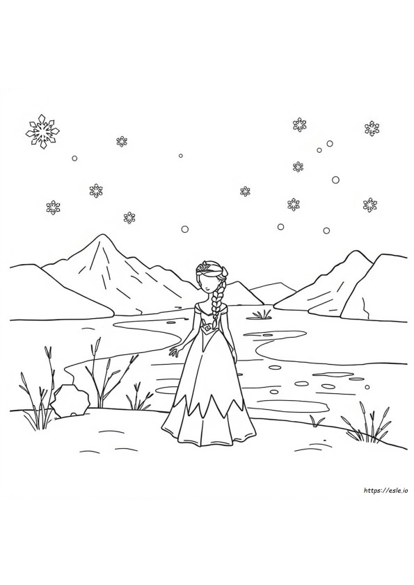 Princess Coloring Pages Frozen