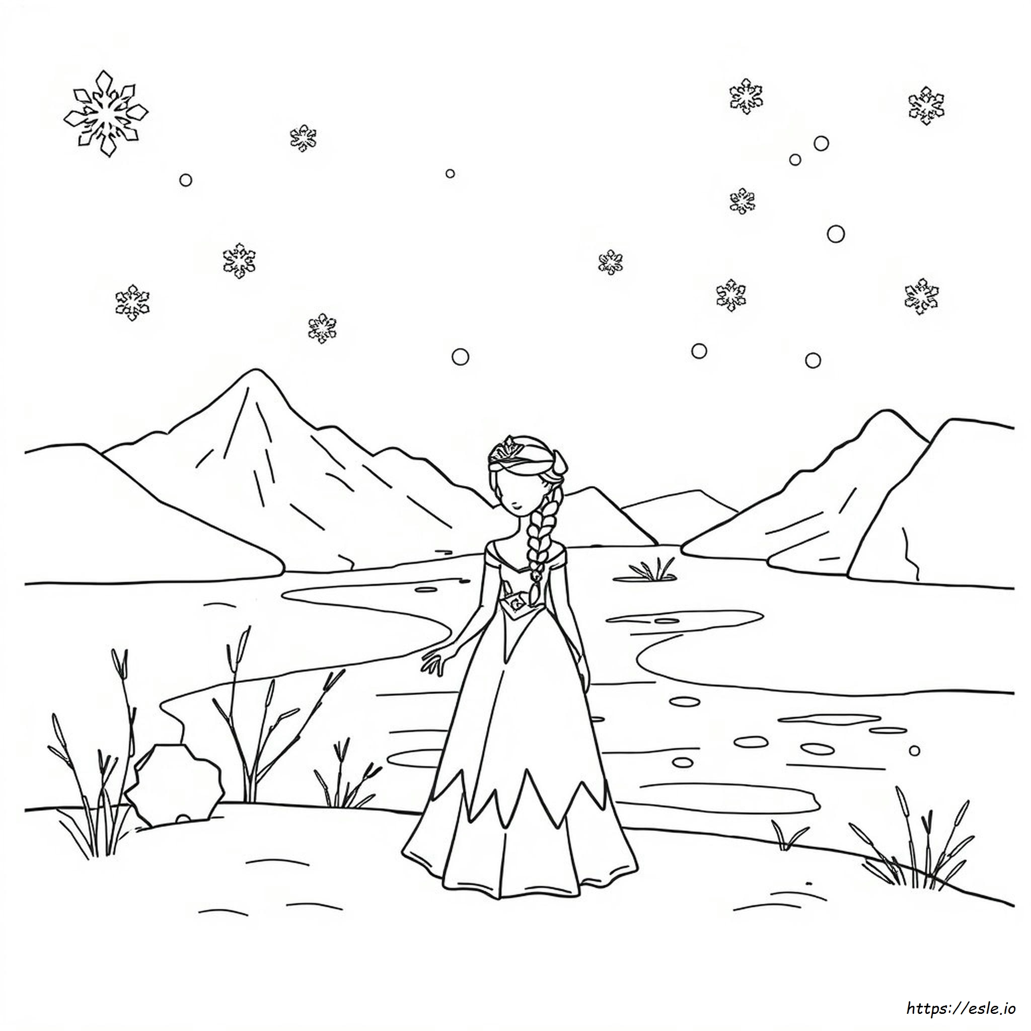 Prinses Kleurplaat Frozen - Gratis Printen kleurplaat