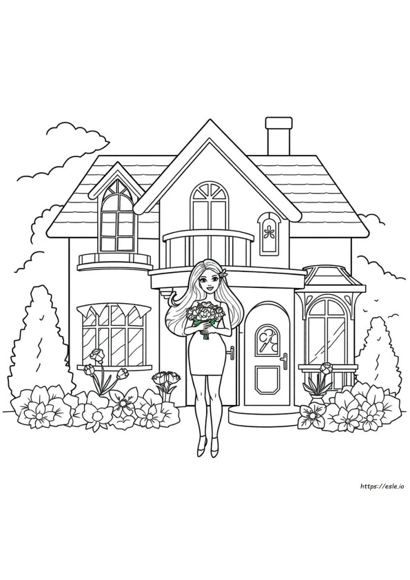 Barbie Dreamhouse Coloring Page