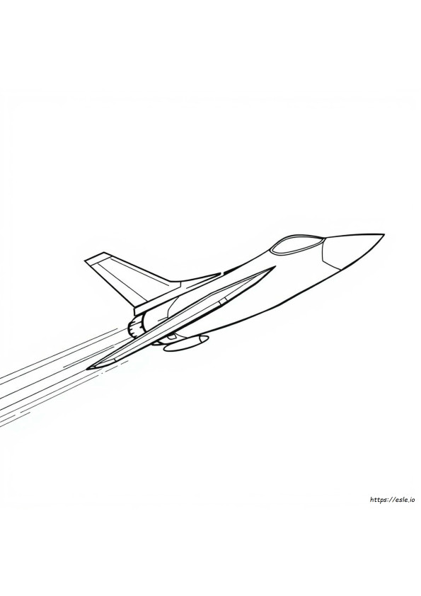 ジェット機の塗り絵