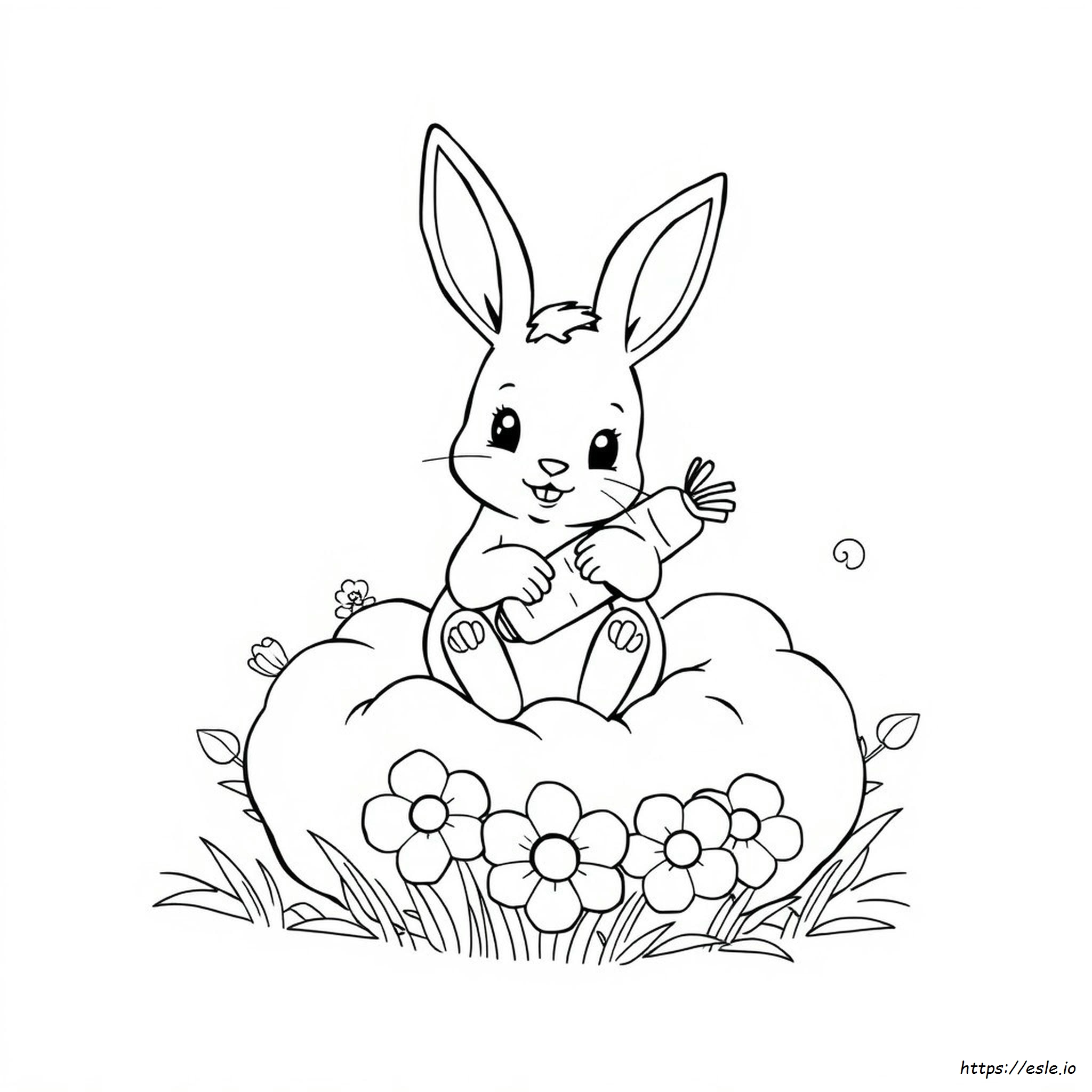 Coloring Pages With Bunnies - Free Printable