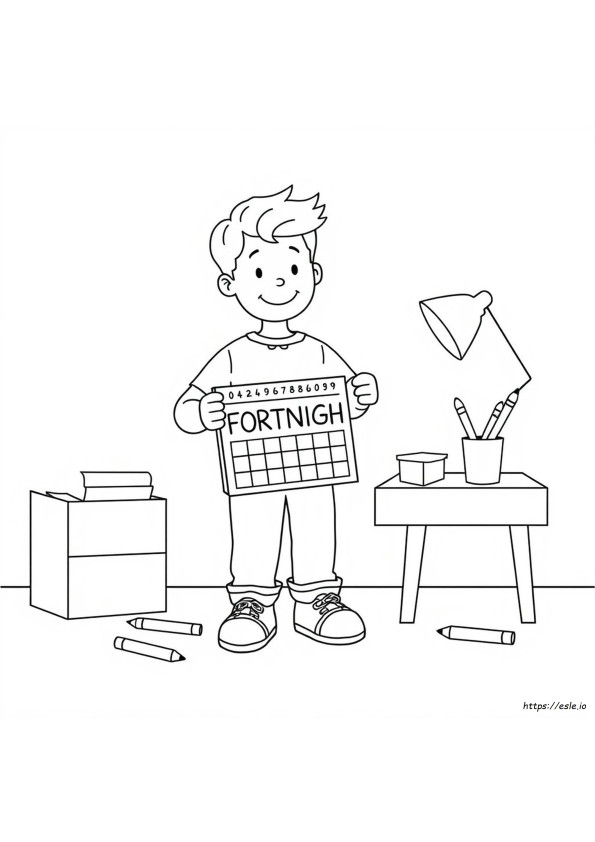 Fortnight Colouring Sheet