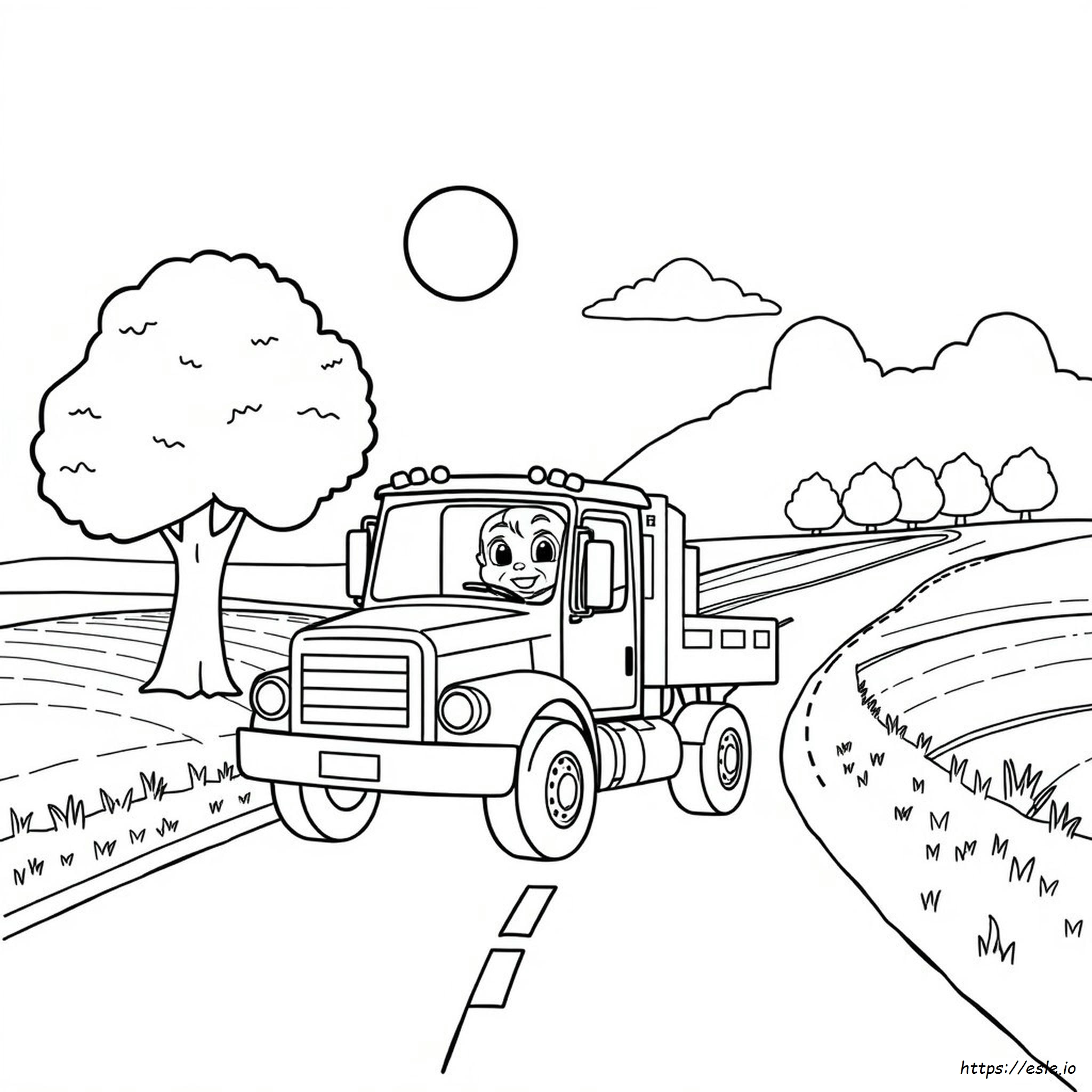Leo The Truck Coloring Page
