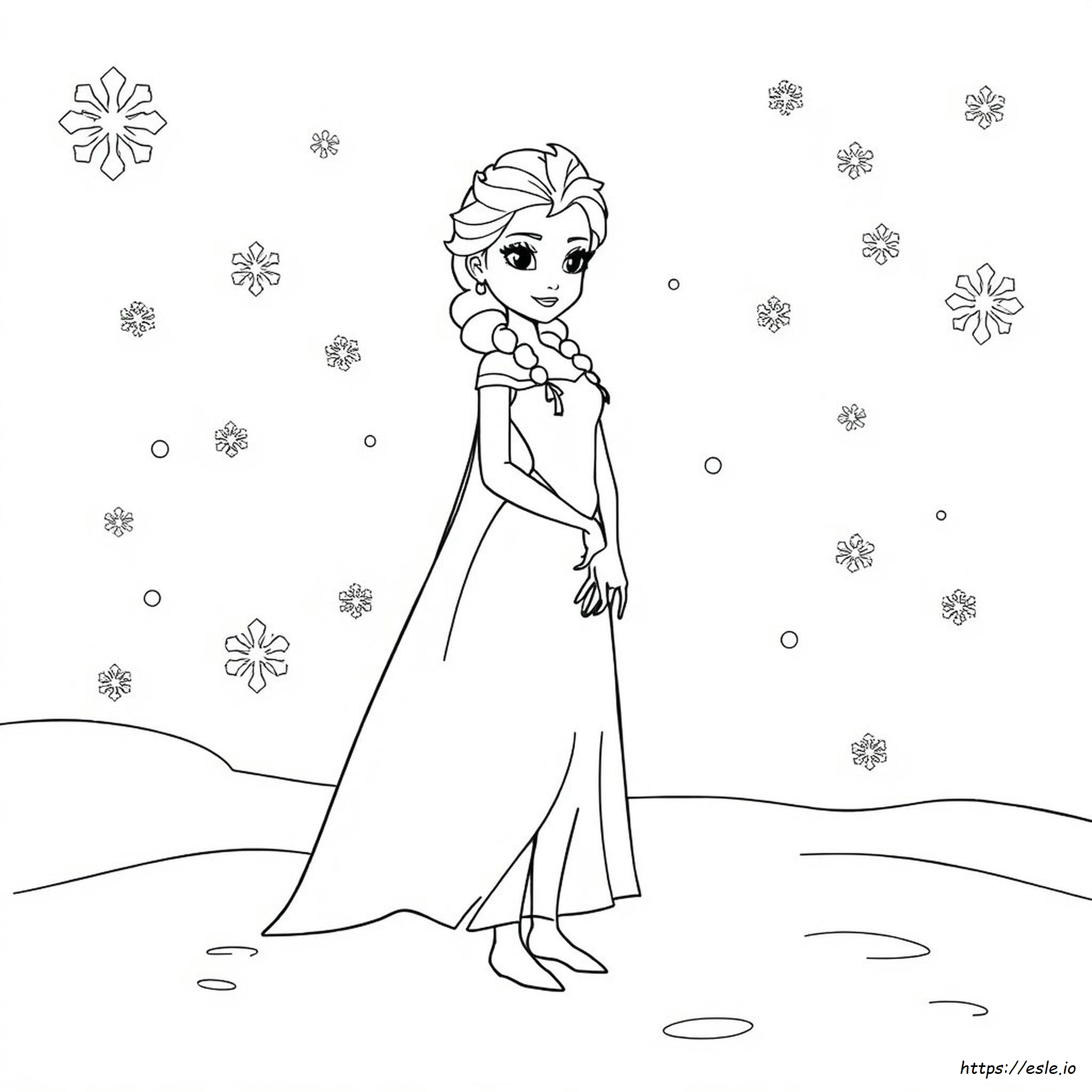 Elsa Coloring Pages Frozen Drawing