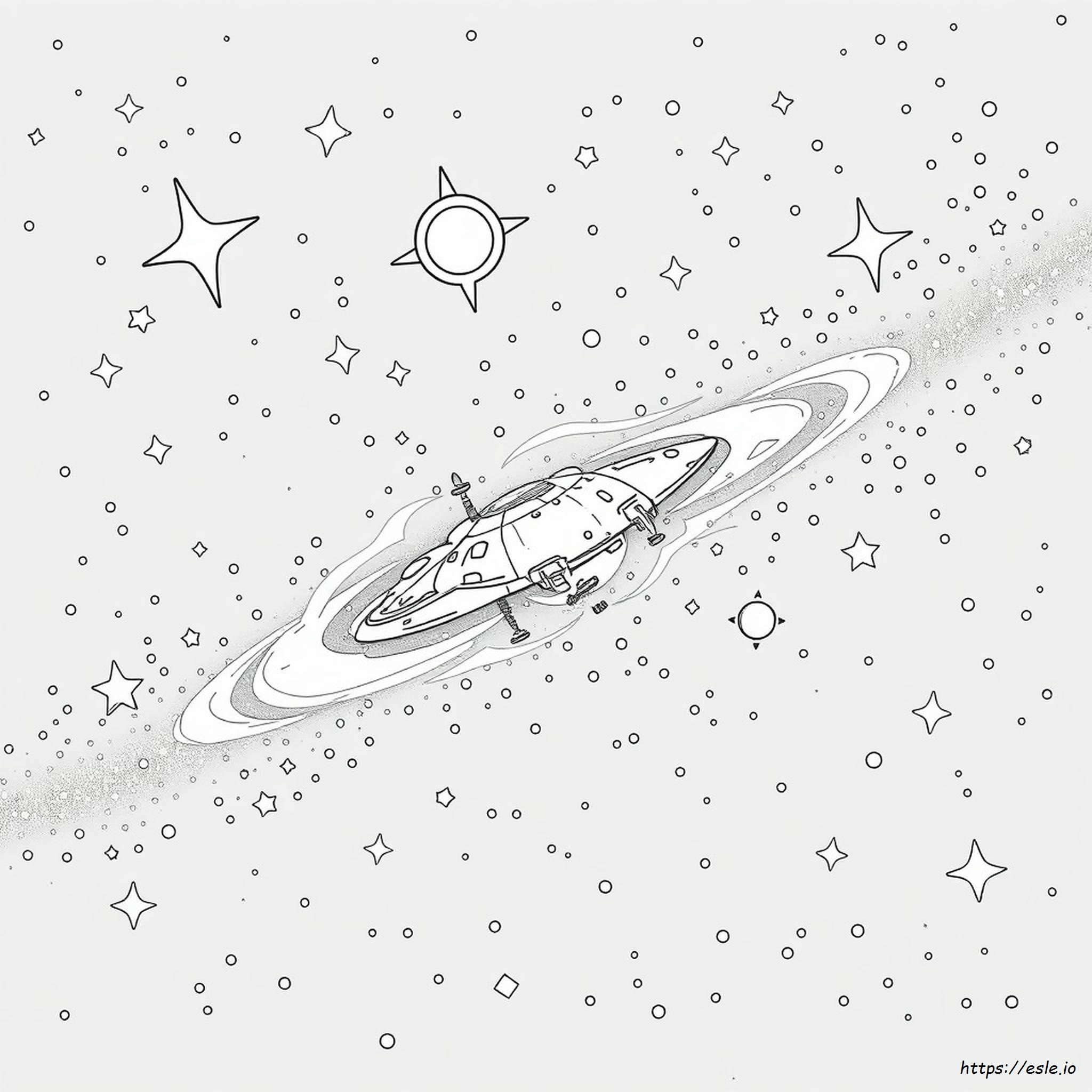 Printable Galaxy Space Coloring Pages