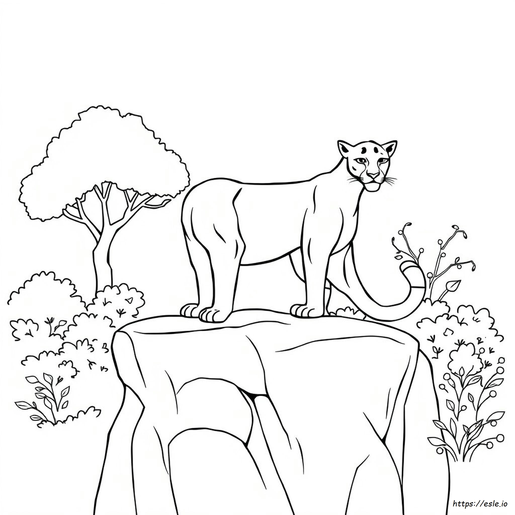 Free Printable Panther Coloring Page