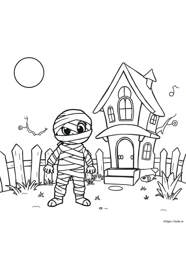 Múmia Fofa Para Colorir