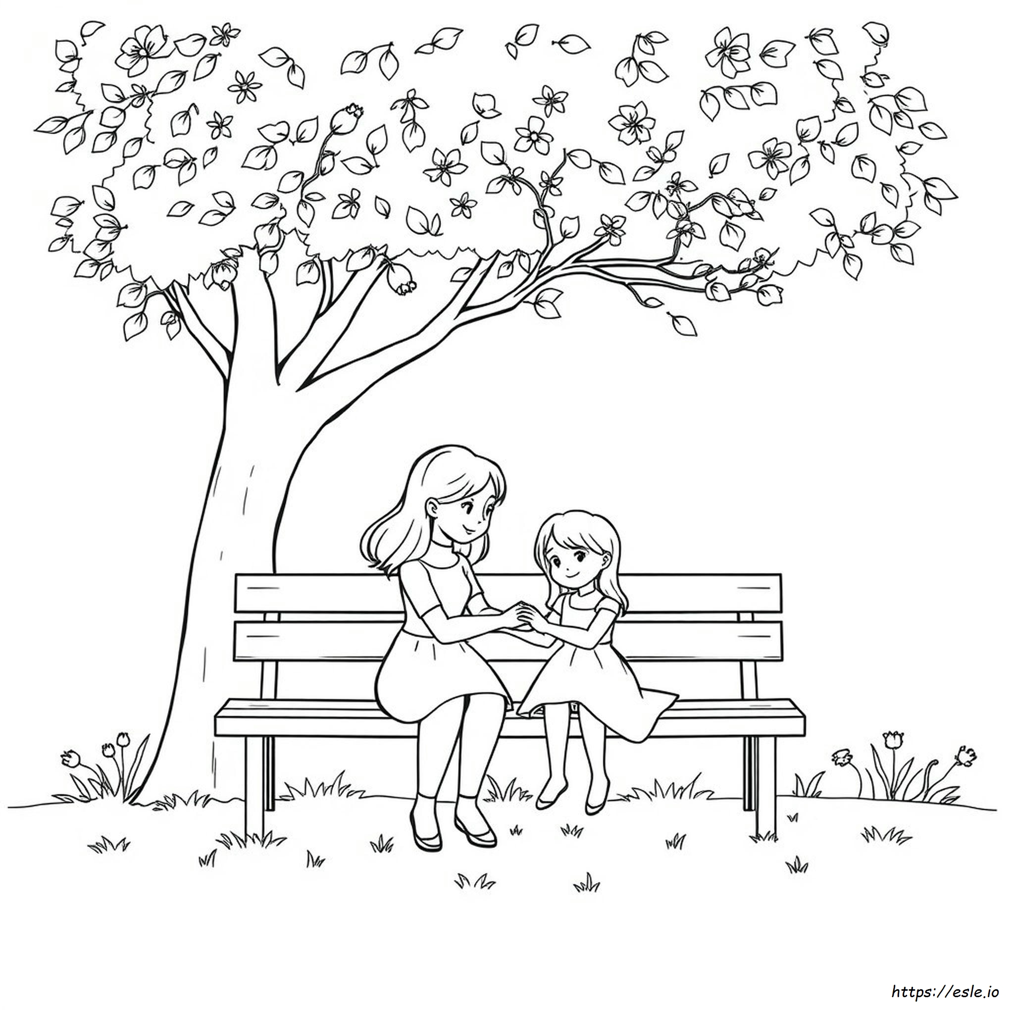 Gambar Mewarnai Ibu Dan Anak Perempuan Yang Dapat Dicetak