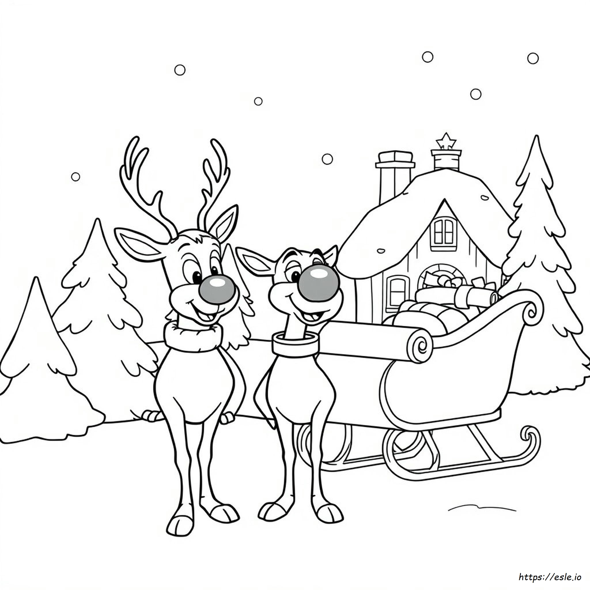 Coloriage Film Rudolph à imprimer - PDF gratuit