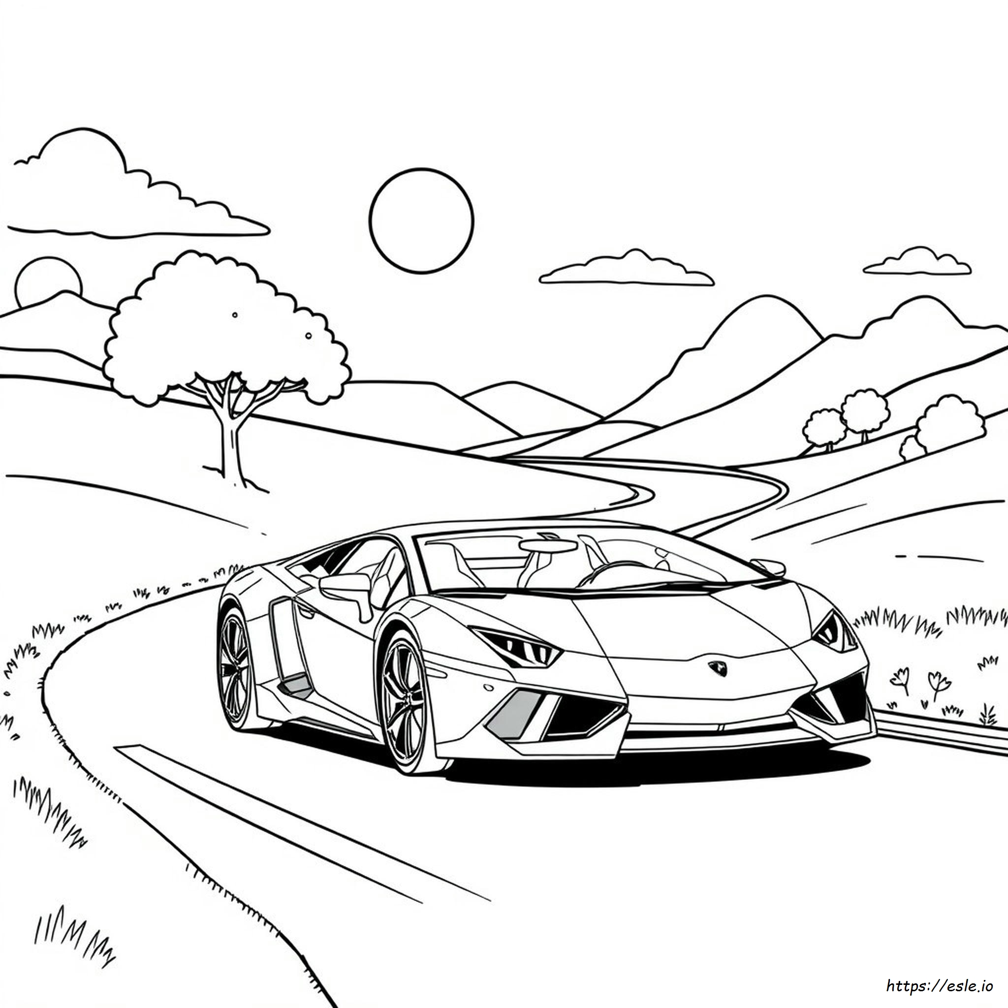 Lambo Coloring Pages Printable - Free for Kids