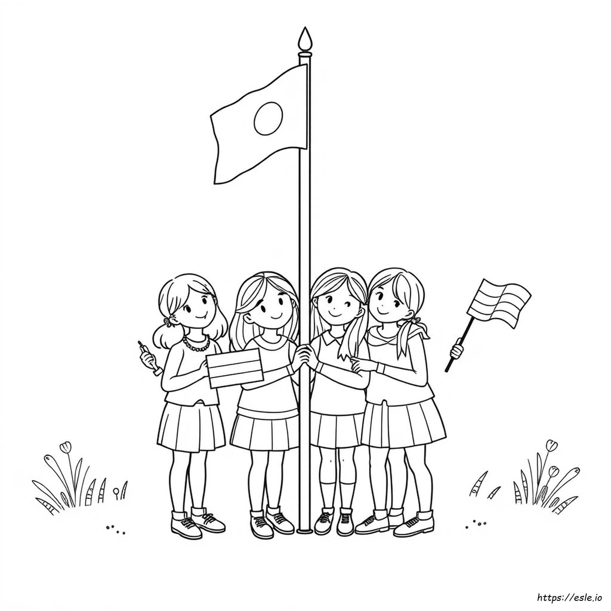 Free Printable World Thinking Day Coloring Page