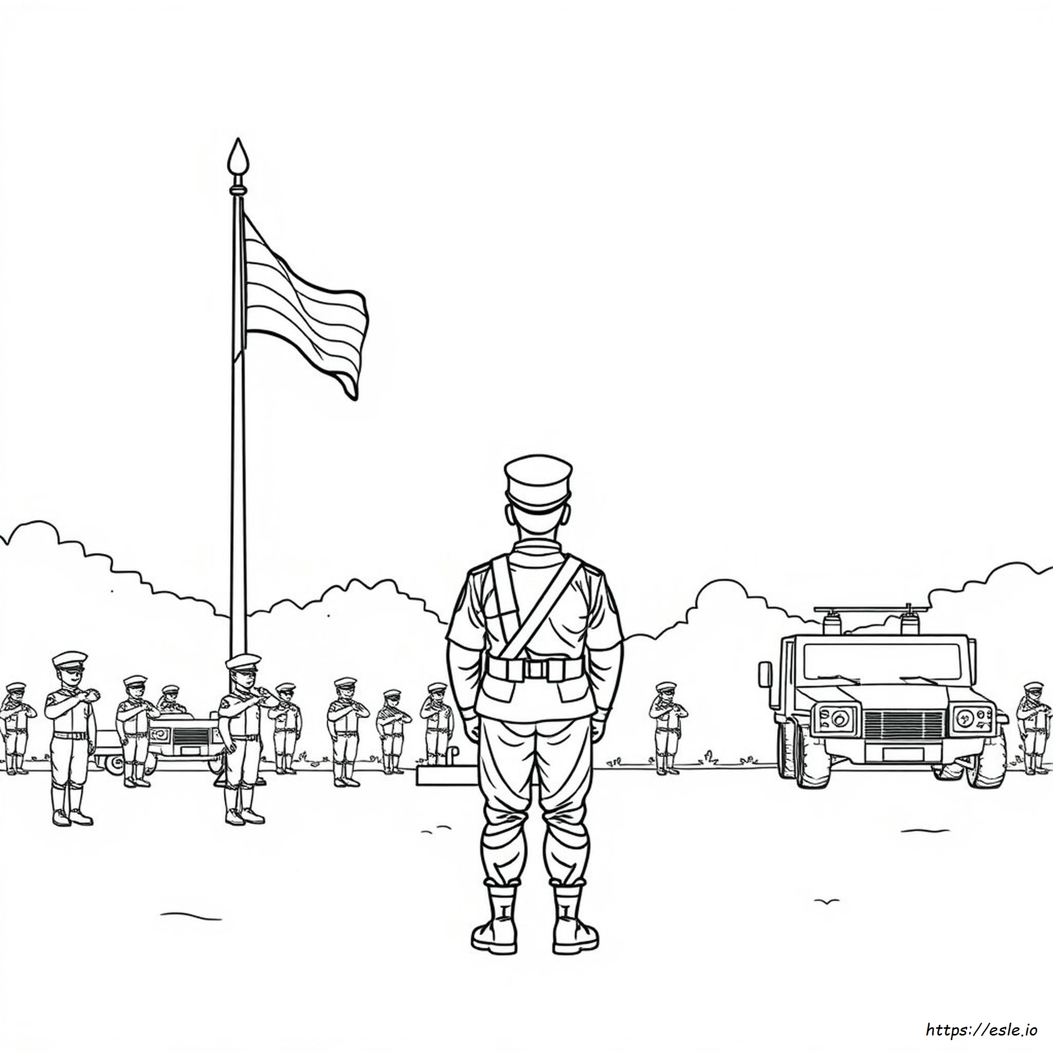 Military Coloring Page - Free Printable PDF