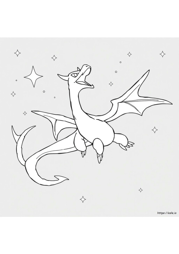 Black Rayquaza Coloring Page