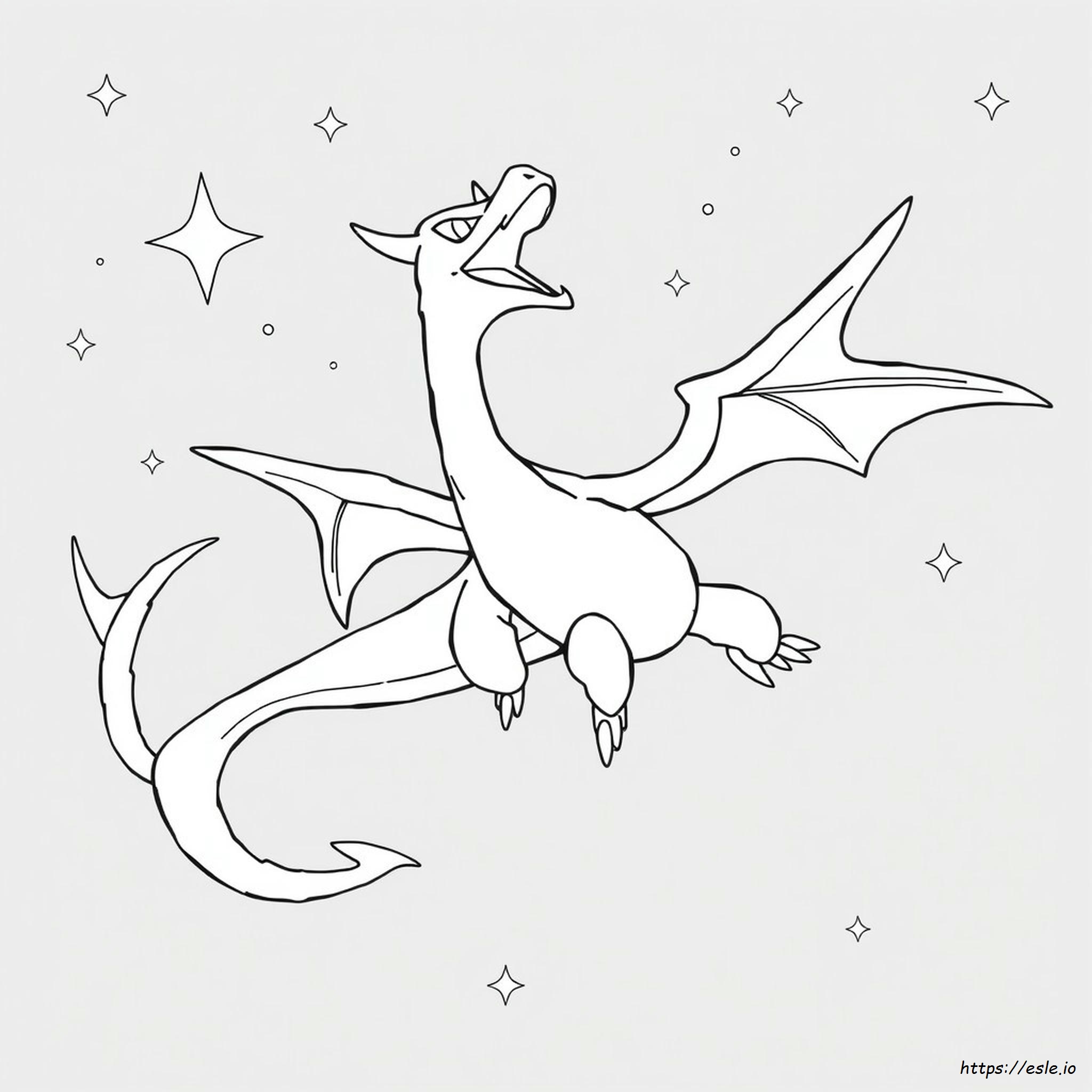 Black Rayquaza Coloring Page