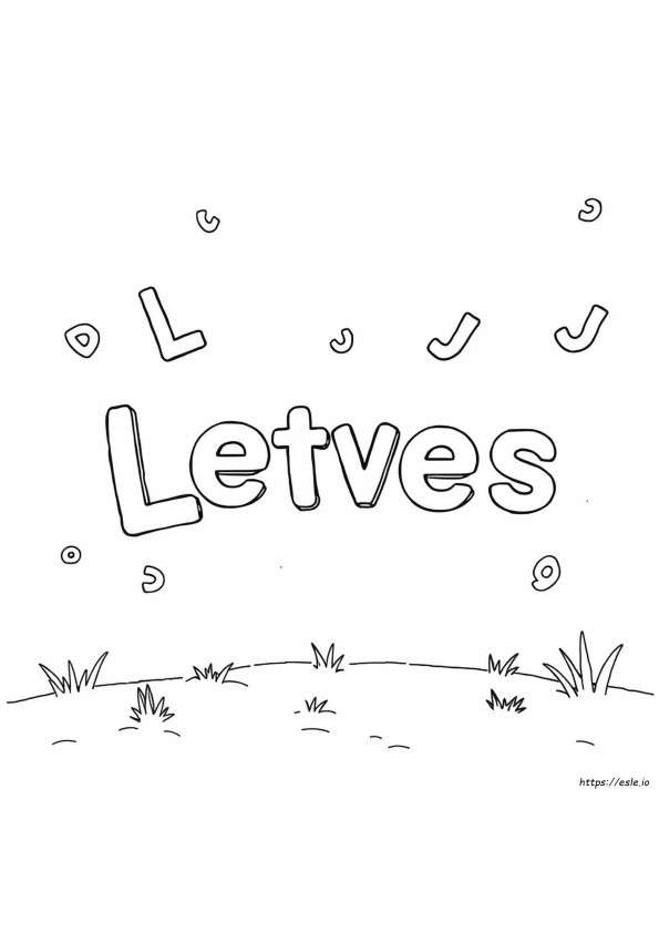 Letters Colouring Page