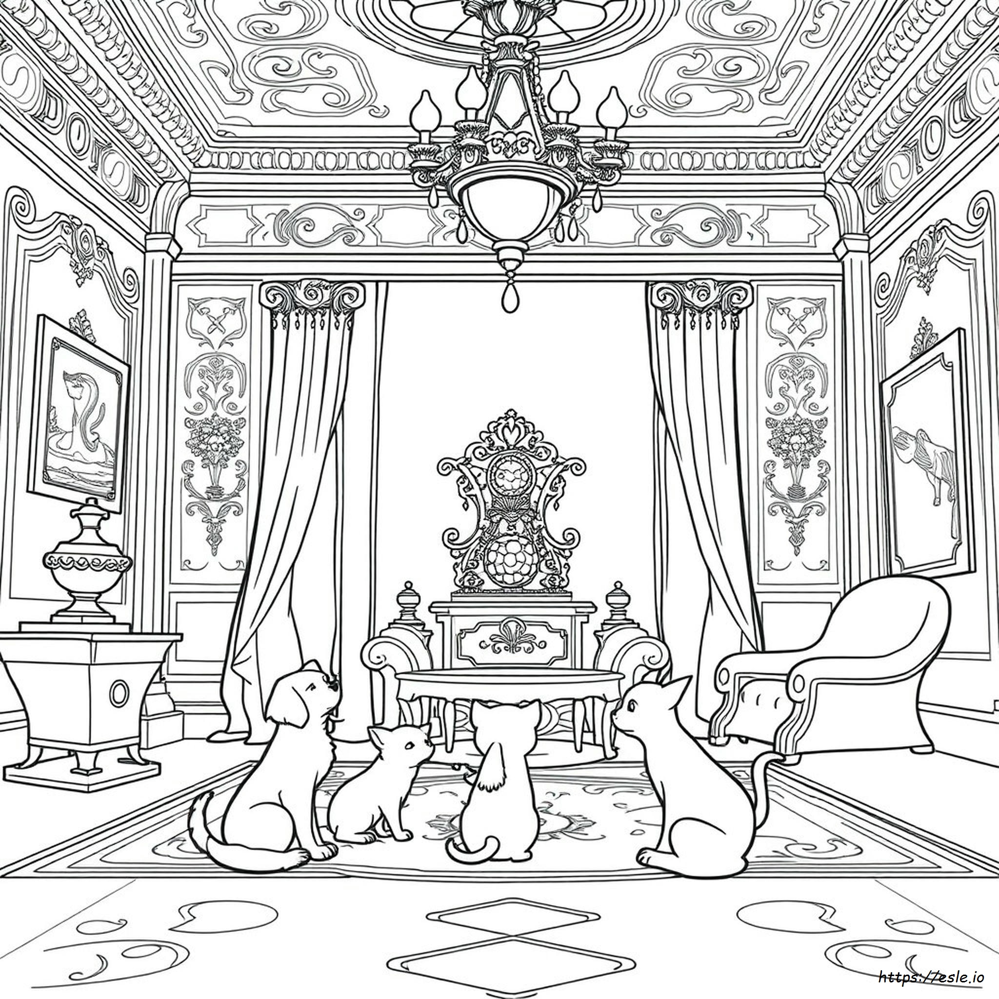 Palace Pets Coloring Page - Free Printable