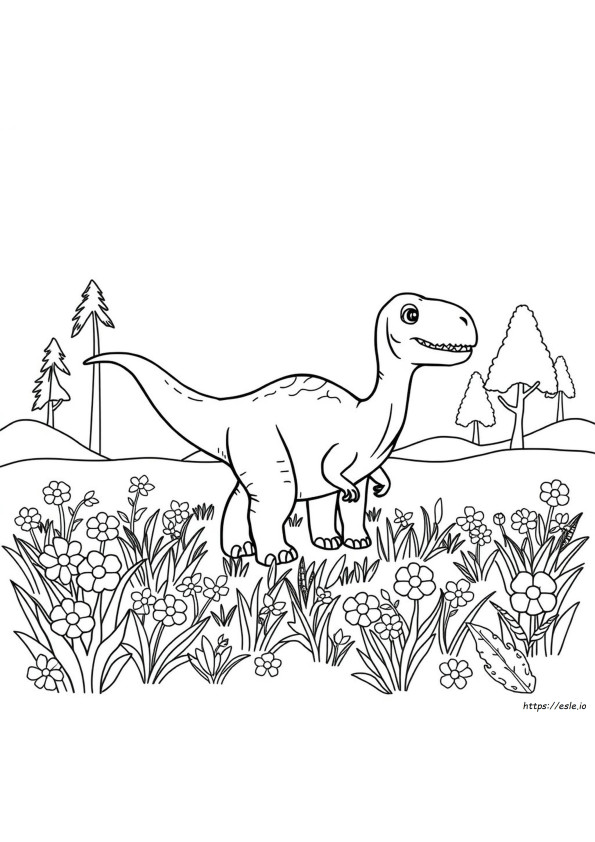 Pieni Dinosaurus Värityskuvat