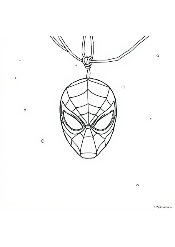 Printable Spiderman Mask Coloring Page