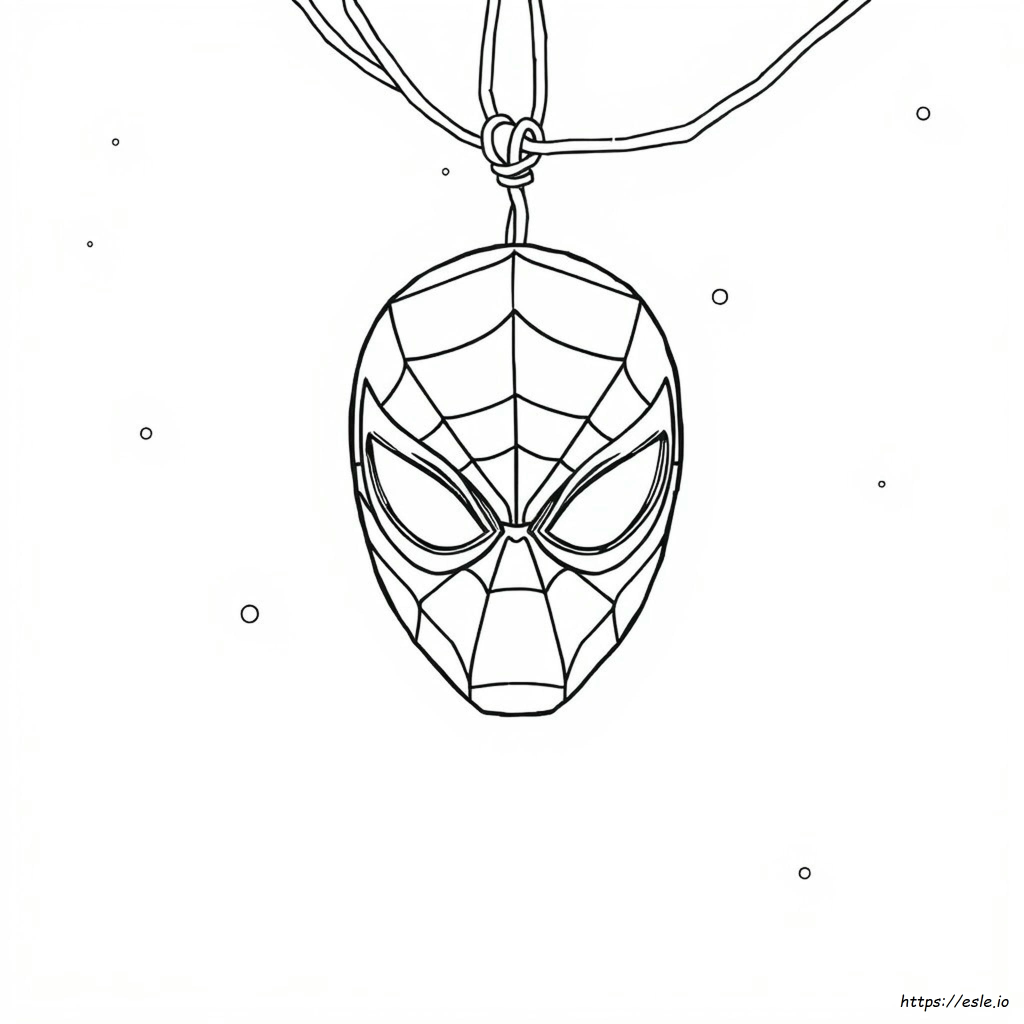 Printable Spiderman Mask Coloring Page