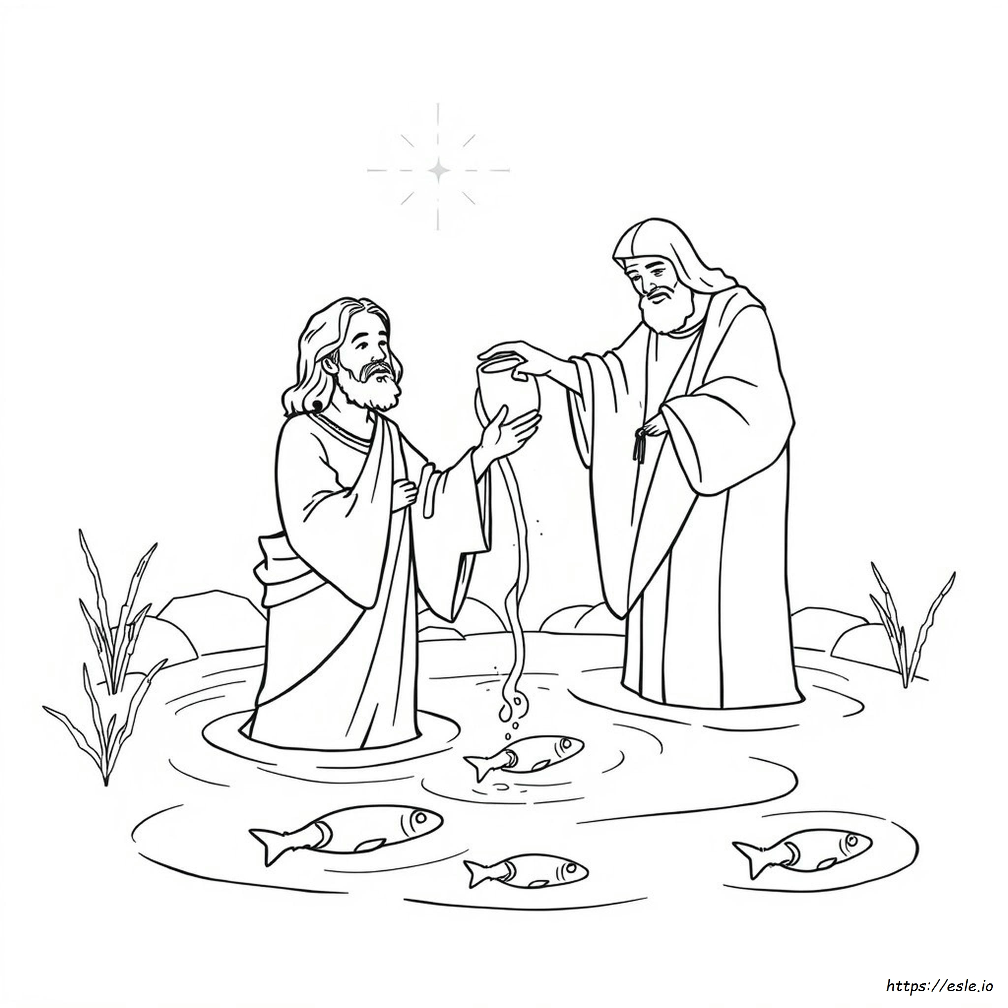 Baptism Of Jesus Coloring Page - Free Printable