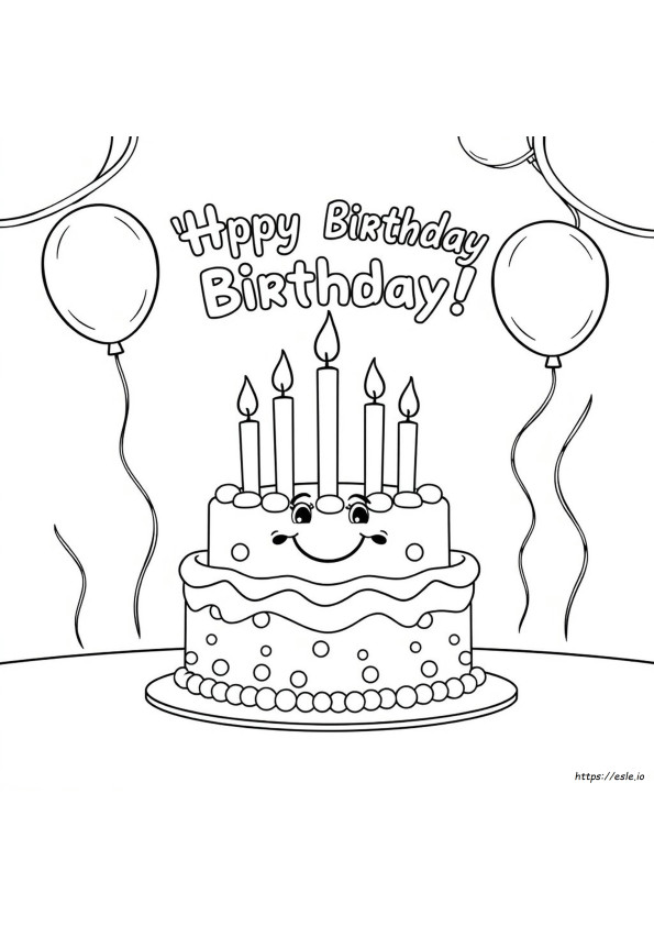 Happy Birthday Coloring Pages Free Pdf