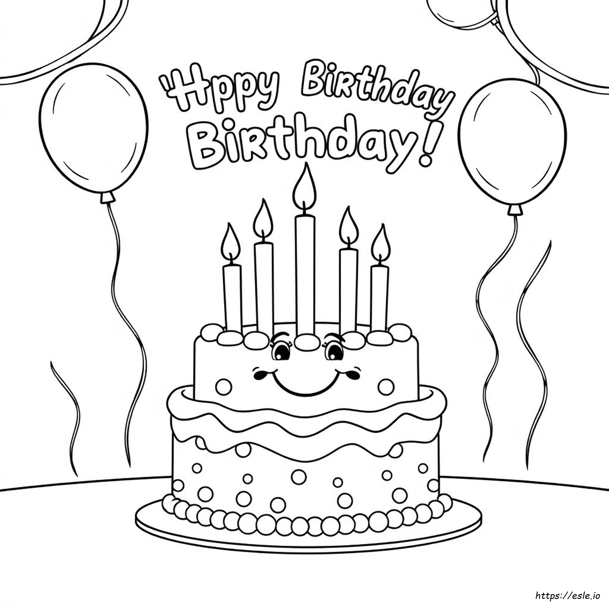 Happy Birthday Coloring Pages Free Pdf