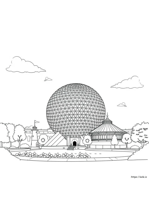 Epcot Coloring Page