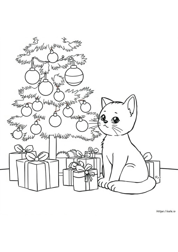 Weihnachtskätzchen Malvorlagen