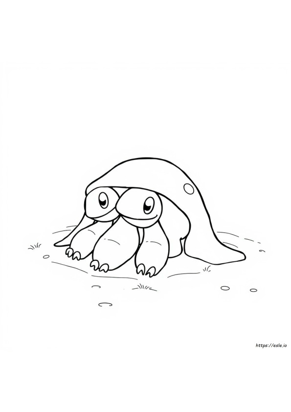 Dugtrio Coloring Page