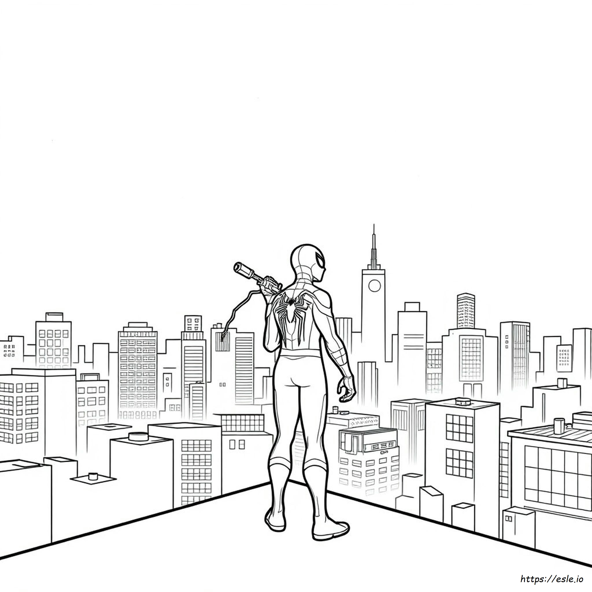 Gambar Mewarnai Spiderman Miles Morales Dapat Dicetak