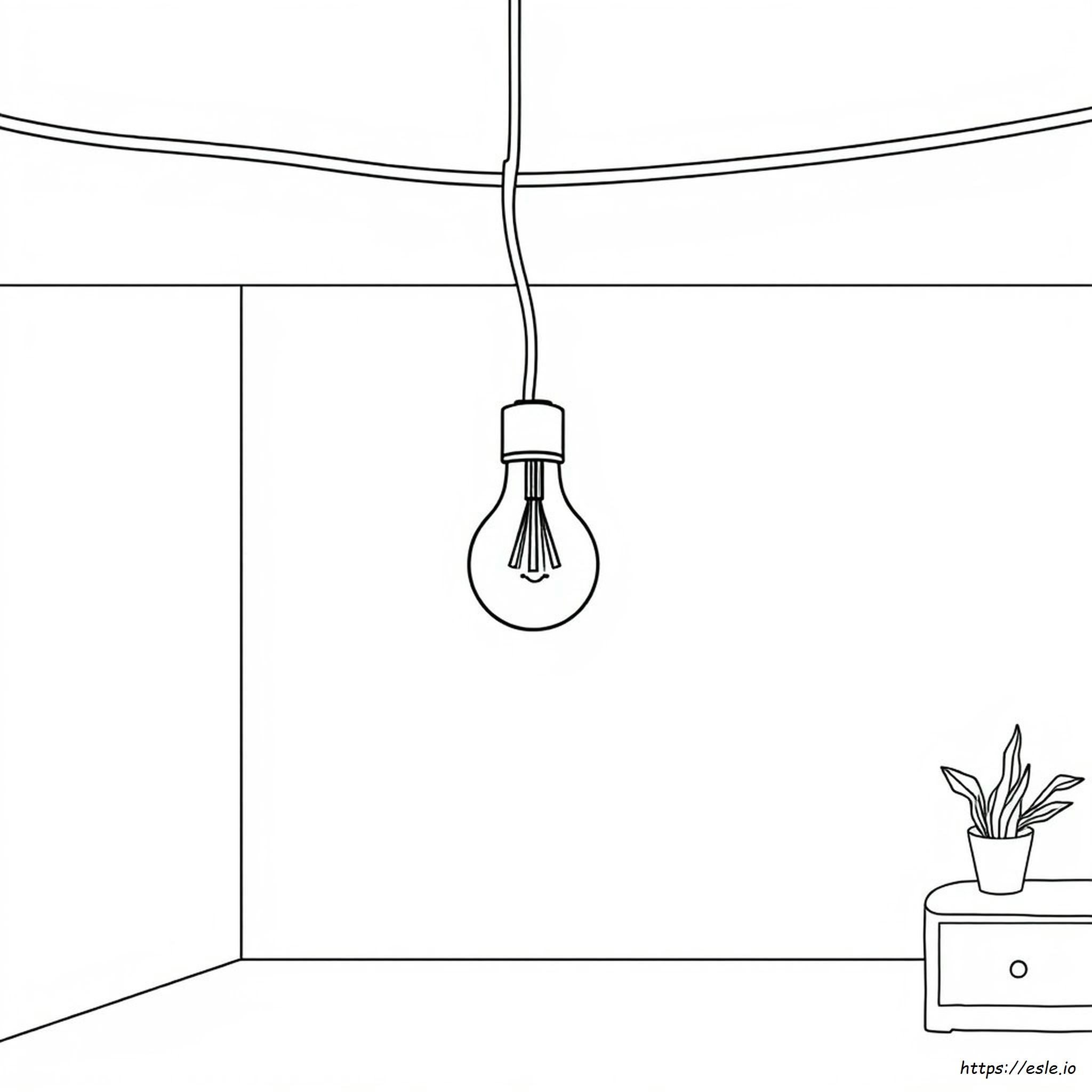 Lampadina Da Colorare - Disegno Gratis