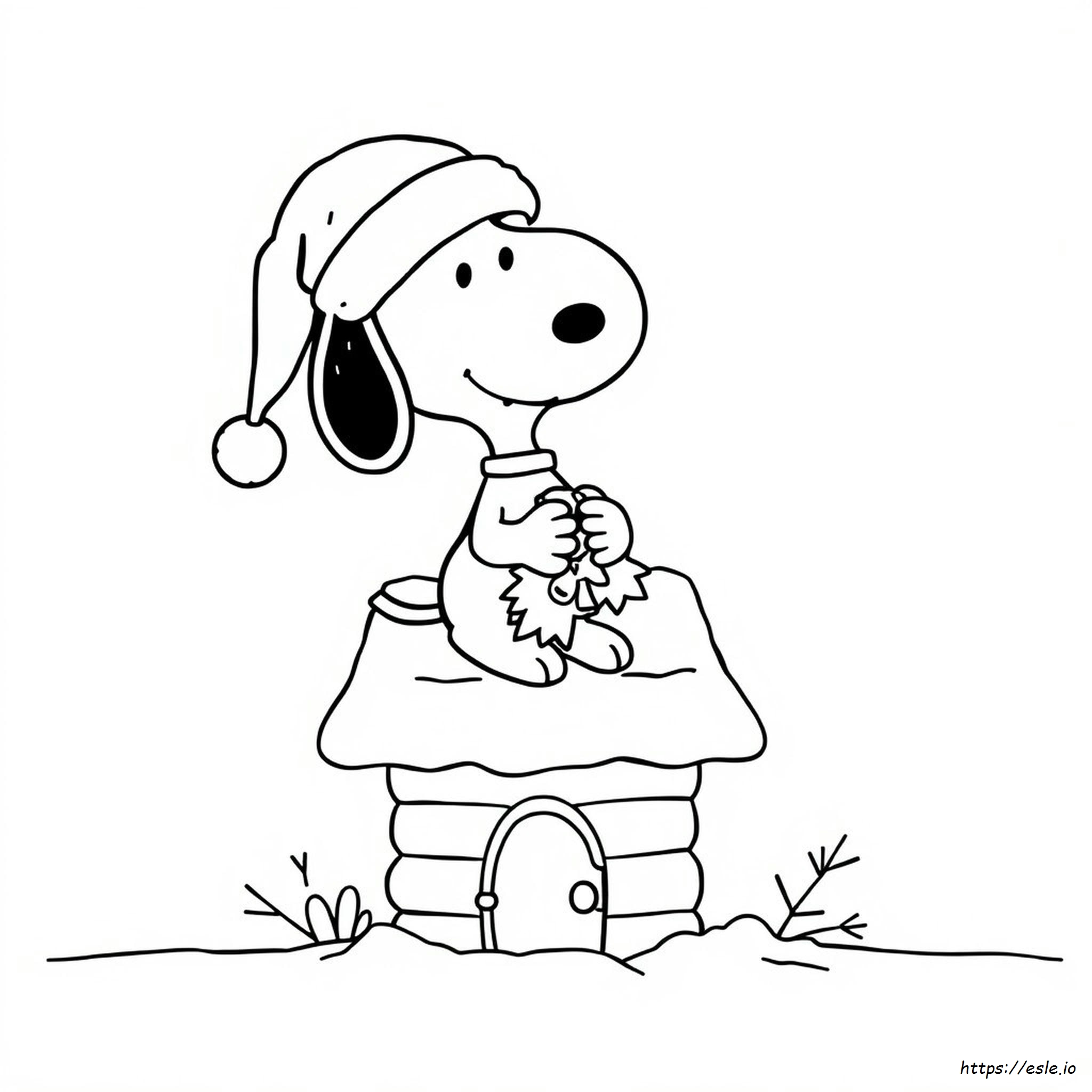 Snoopy Natale Carino, Disegni Da Colorare