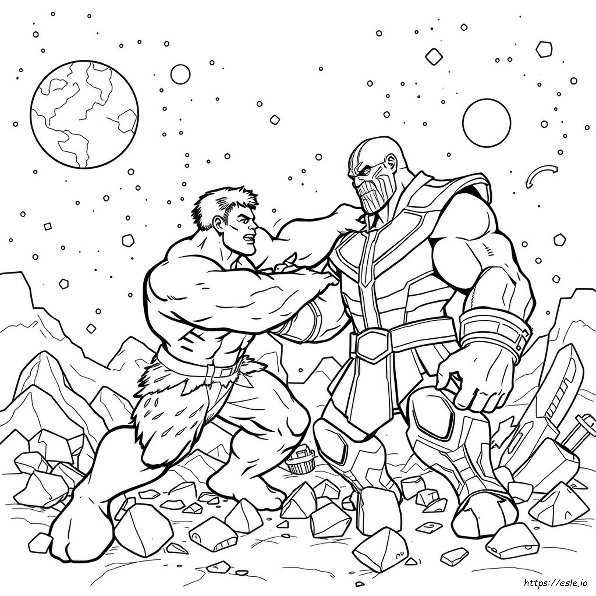 Hulk And Thanos Coloring Pages