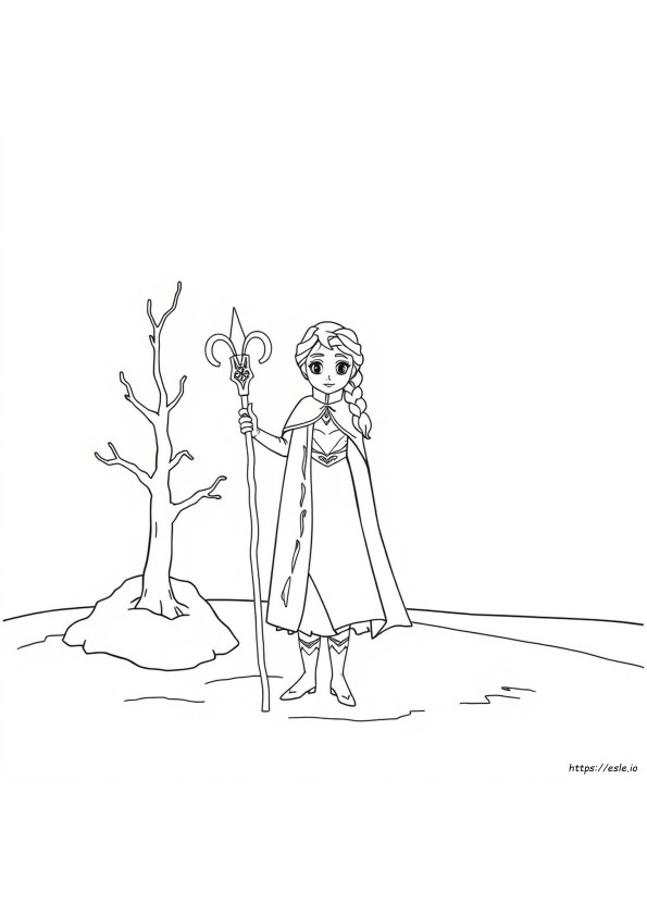Full Body Anna Coloring Page