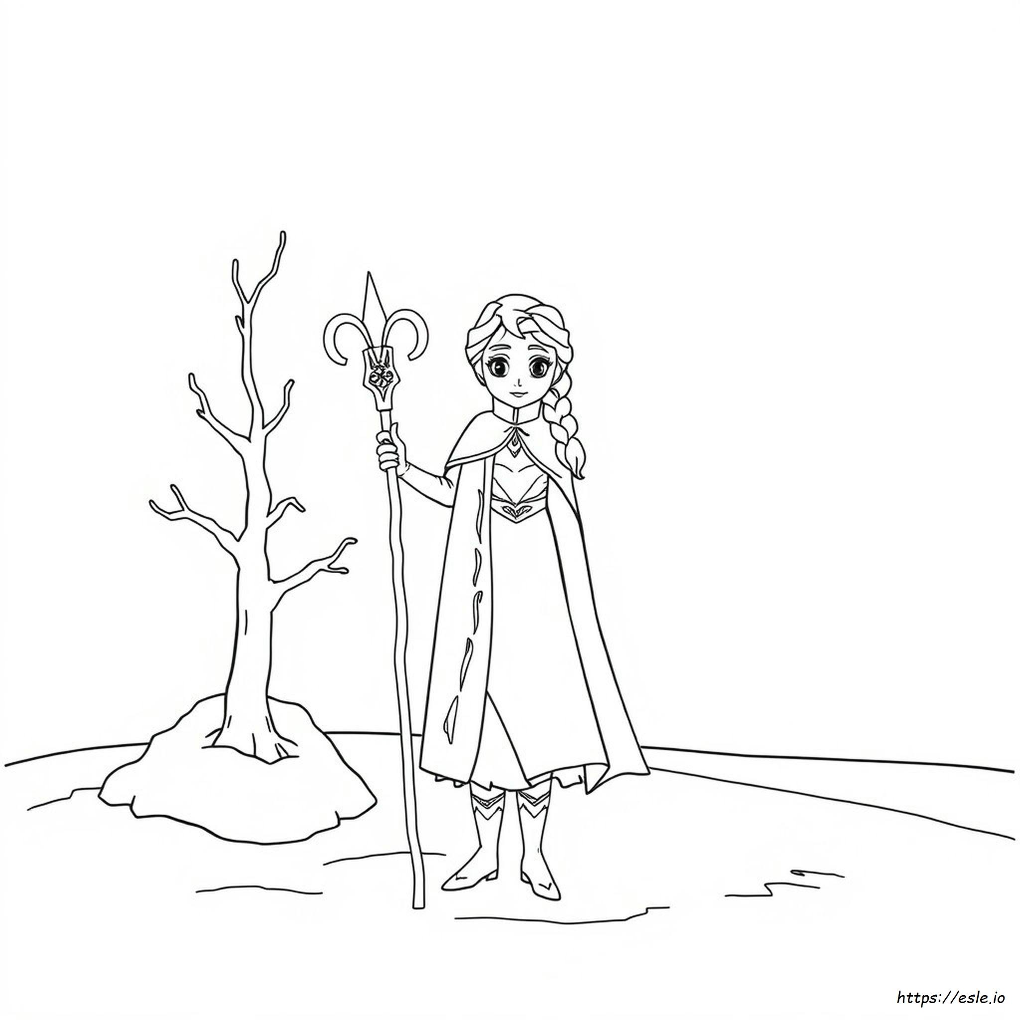 Full Body Anna Coloring Page - Free Printable