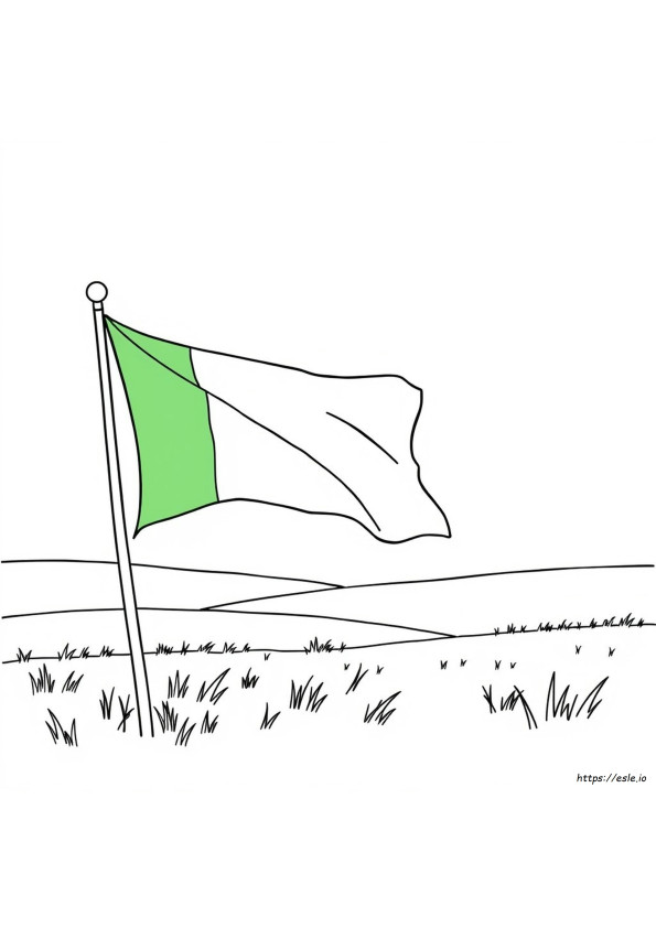 Lembar Mewarnai Bendera Irlandia